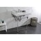 Kingston Brass 30 Carrara Marble Console Sink with Acrylic Legs, Marble WhiteBrushed Nickel LMS30MASQ8 - alternate 3